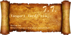 Tengeri Terézia névjegykártya