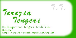 terezia tengeri business card